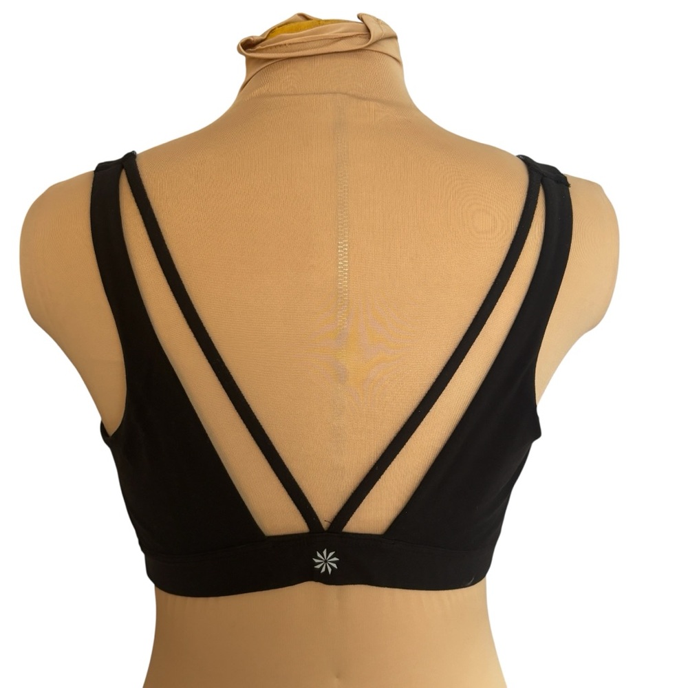 Athleta Strappy Back Athletic Sports Bra Medium Support Size M
